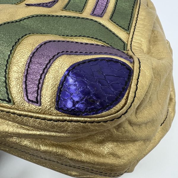 Valentino Nuage Bow 系列金色皮革超大肩背包 