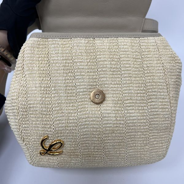 Loewe 編織拼色斜背包 