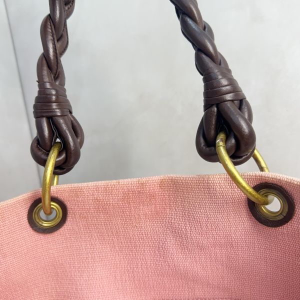 Bottega Veneta 粉紅色帆布托特包 
