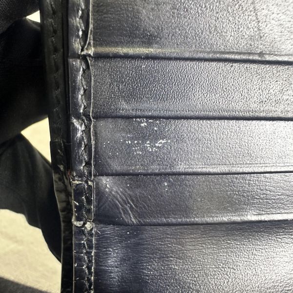 GUCCI 中古 黑色金扣G LOGO 短夾 