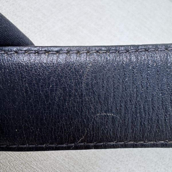 Celine 金x銀馬車頭 黑皮革 皮帶 腰帶 