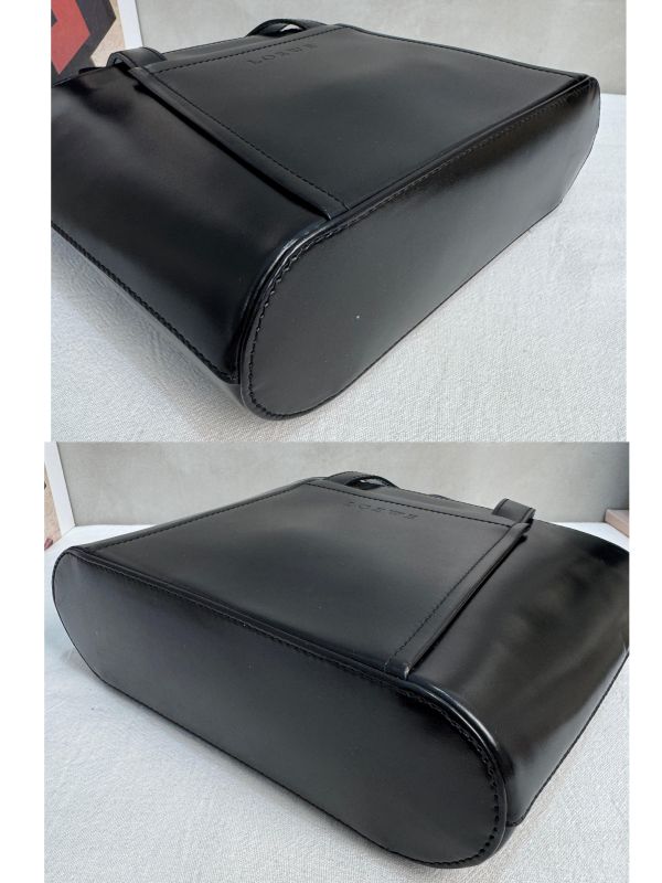 LOEWE 黑色皮革復古小托特包 / 手提包* 