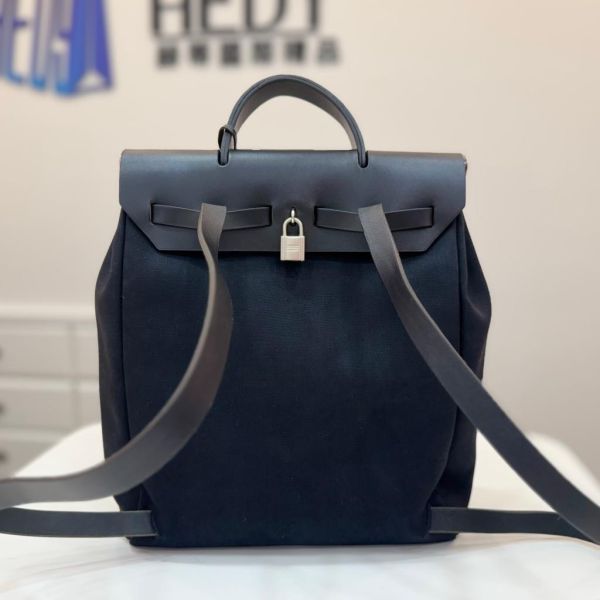 Hermès 帆布Herbag二用後背包 