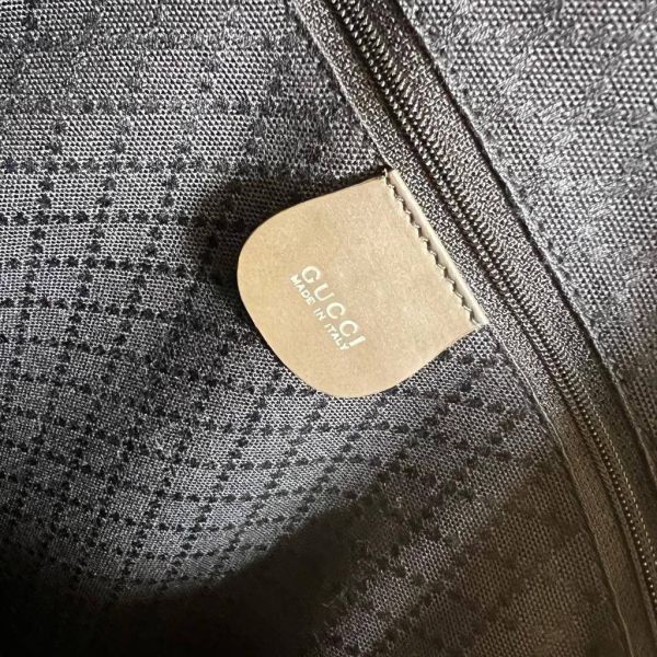 Gucci 竹節帆布單帶後背包 