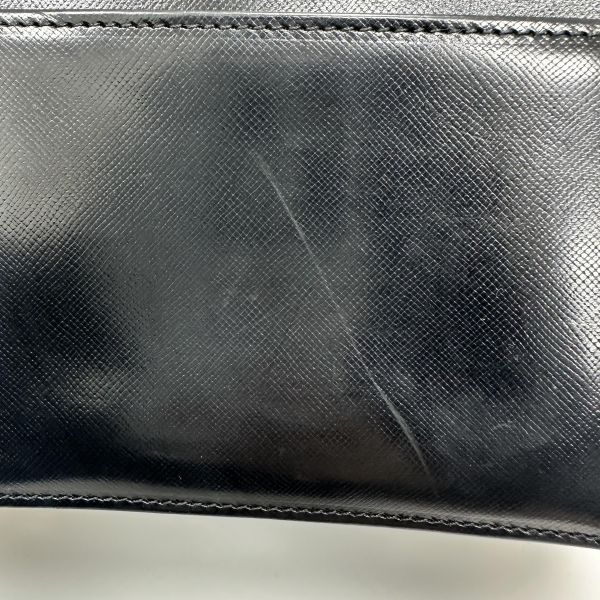 Versace Vintage 中古太陽神標誌黑色手提化妝包 