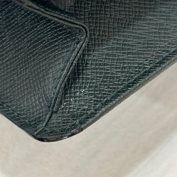 Louis Vuitton 墨綠色荔枝皮手拿包 