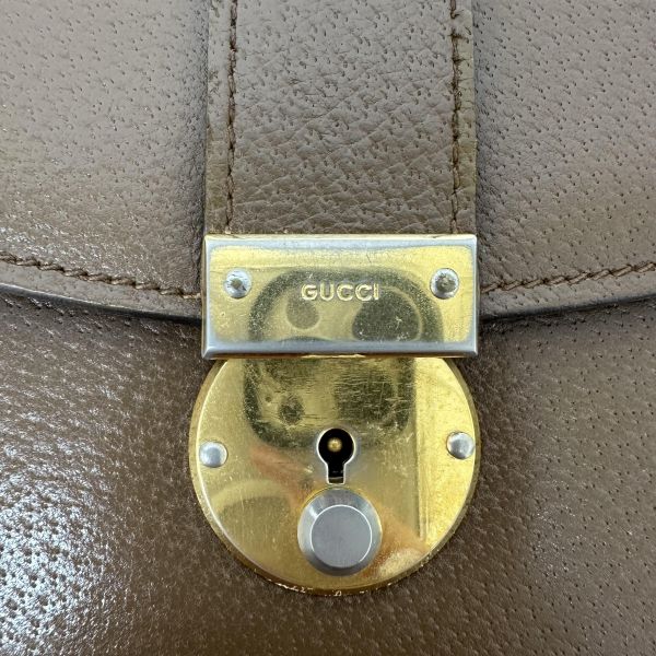 Gucci古馳 棕色復古信封包 