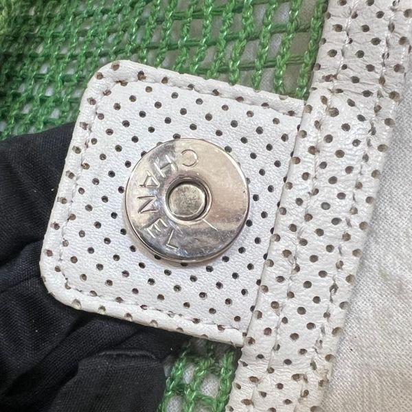 Chanel 綠色網球網兜單肩包 