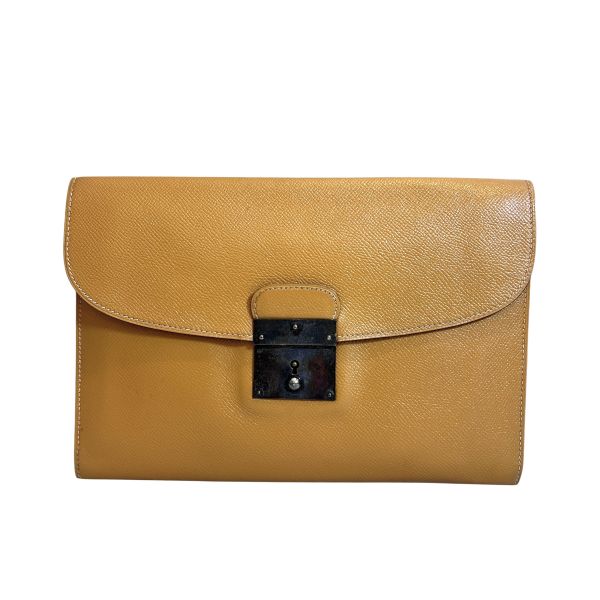 Hermès 金棕色手拿包 