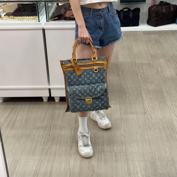 Louis Vuitton 牛仔購物手提包 
