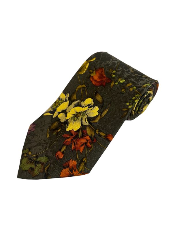 YSL 花卉圖案領帶（中古） 