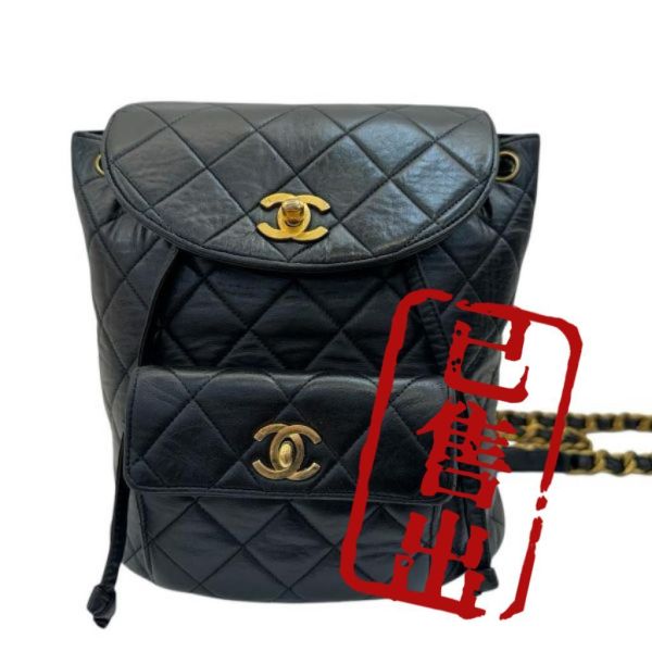 Chanel  Duma 黑色金扣 