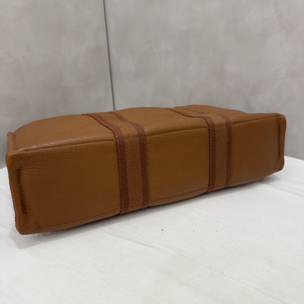 Hermès 帆布拼皮手提包 