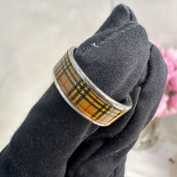 Burberry 中古經典格紋戒指 
