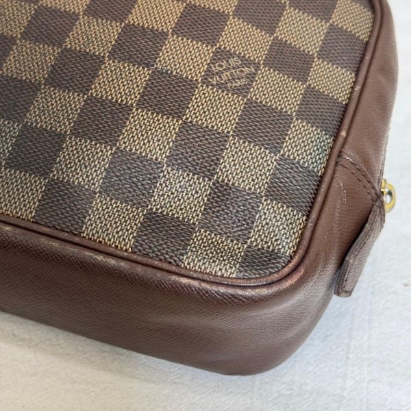 vintage LV紅皮化妝包 