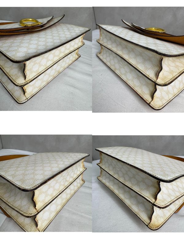 Celine 白色老花雙子星手提包 