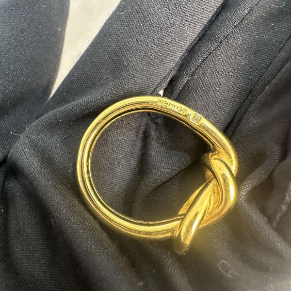 Hermes 中古金屬絲巾圍巾戒指 