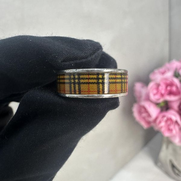Burberry 中古經典格紋戒指 