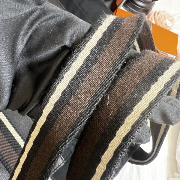 Hermès 愛馬仕 帆布拼皮購物包 