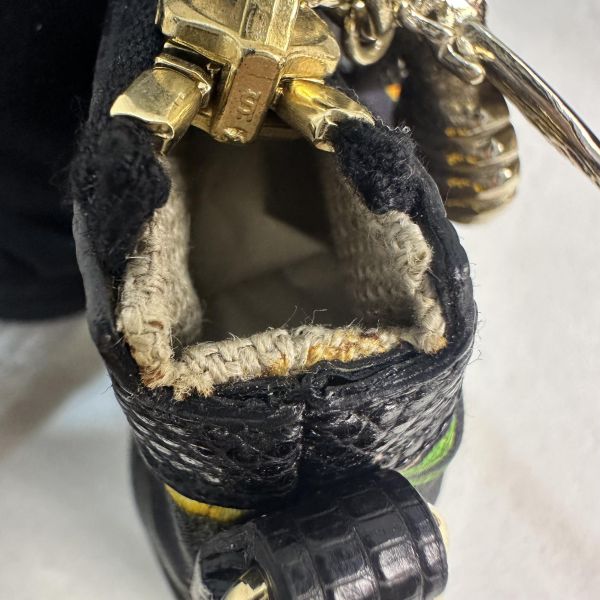 Gucci Flora Pochette Mini 中古蜥蜴皮緞面花卉琉璃小蜜蜂麻將包 