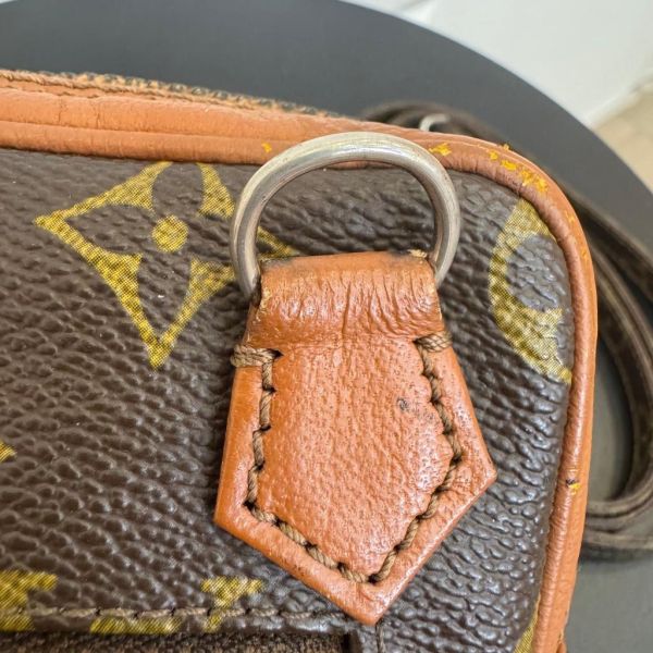 Louis Vuitton 紅皮老花方形斜背包 