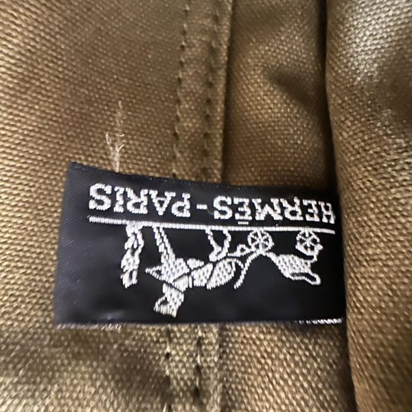 Hermès 中古綠色小號帆布手袋 