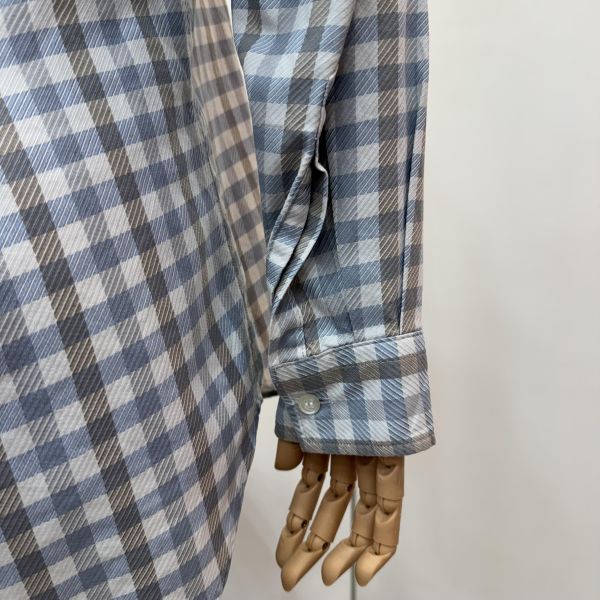 Dior 藍灰格紋襯衫 