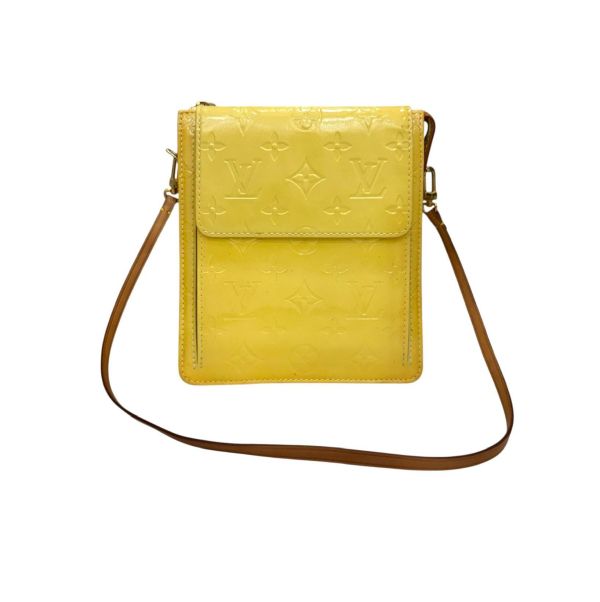 Louis Vuitton 檸檬黃漆皮相機包 