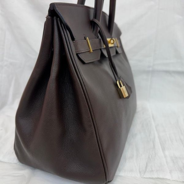 Hermès Birkin 柏金包 35 深巧克力色 