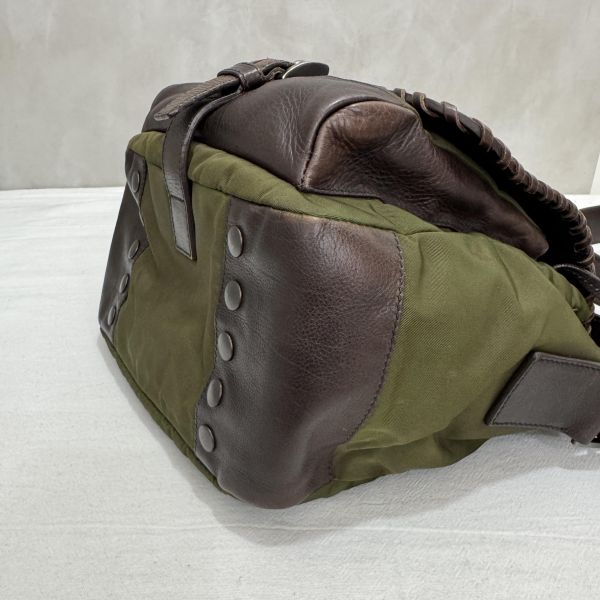 Prada 普拉達 Archive 尼龍皮革拼接郵差包 