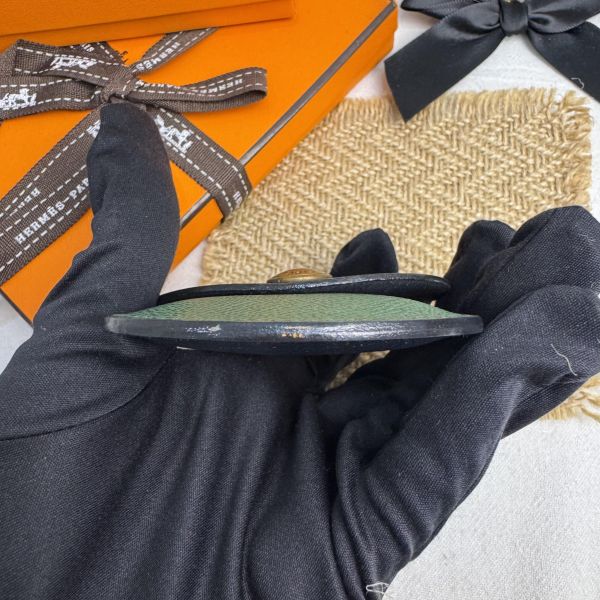 Hermès 藍綠迷你零錢包 