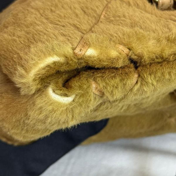 CHANEL 棕色皮草托特包 