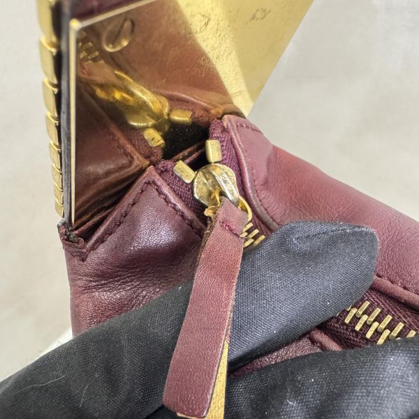 Celine 酒紅色單肩包 