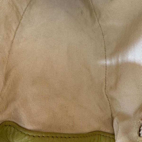 CHANEL Vintage 菱格紋檸檬綠肩背包 