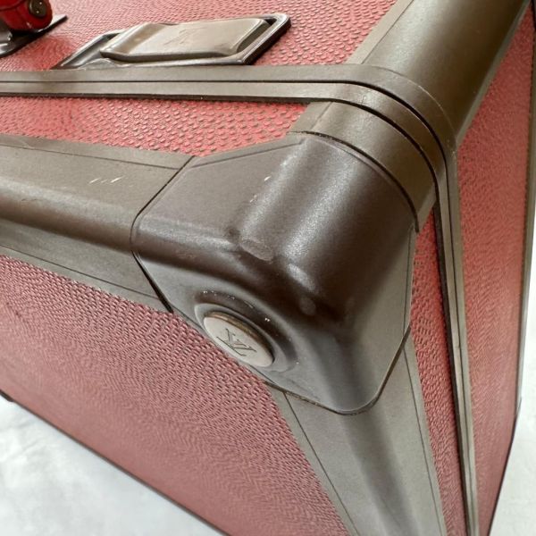 Louis Vuitton 硬箱 紅皮革旅行箱 