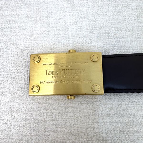 Louis Vuitton 咖啡色 金頭 皮帶 腰帶 
