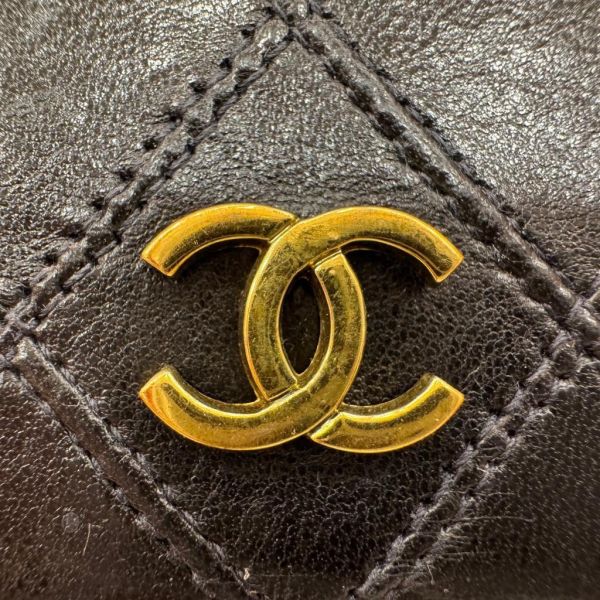 Chanel vintage 黑金手拿錢包 