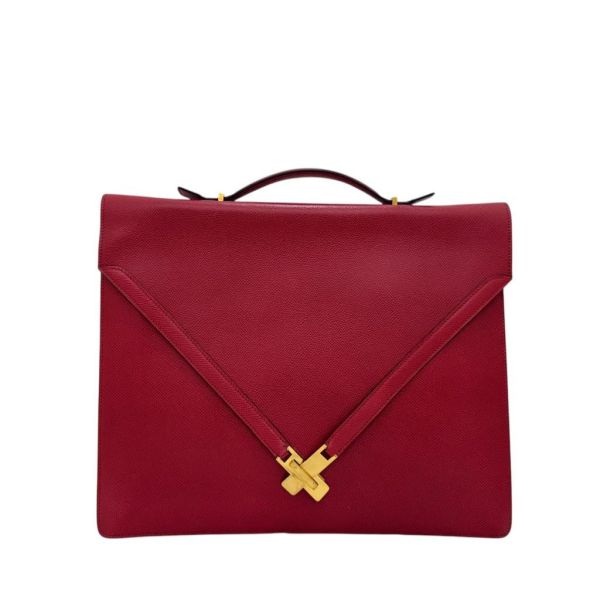 Hermès 紅色手提公事包 