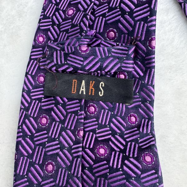 DAKS 紫色 多圖 領帶（中古） 