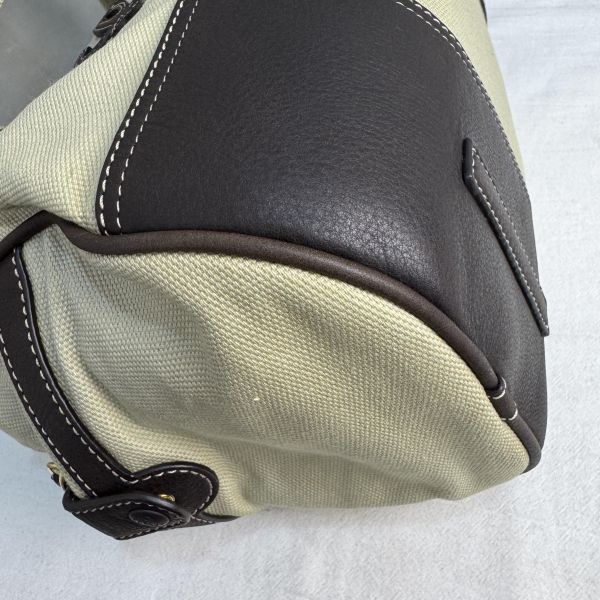 LOEWE Anagram 帆布皮革拼接波士頓包/手提包 