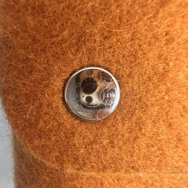 HERMES 中古Etui Cartes GM 橘色毛氈撲克牌套 多功能收納盒 