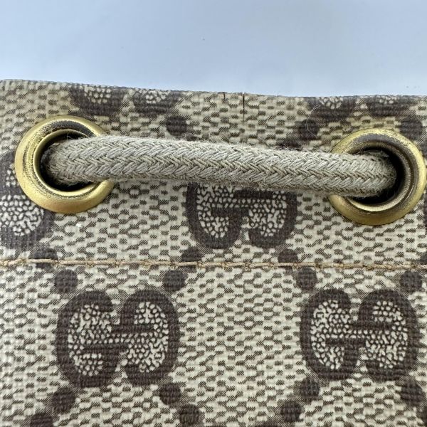 Gucci 古馳 復古 GG Supreme 抽繩手拿包/束口袋 