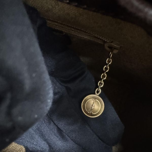 Gucci鴕鳥皮竹節雙肩包 