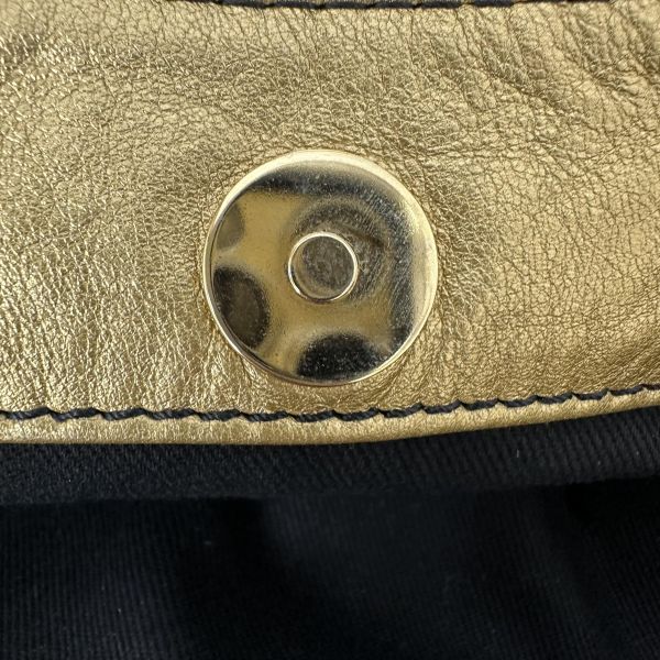 Valentino Nuage Bow 系列金色皮革超大肩背包 