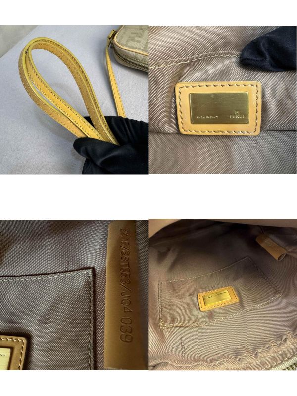 Fendi 芬迪 緹花帆布斜背包 