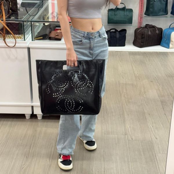 CHANEL 後空雙C托特手提包 
