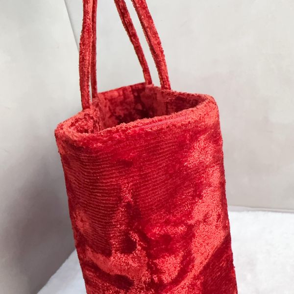 Fendi 復古紅絨面字母托特包 