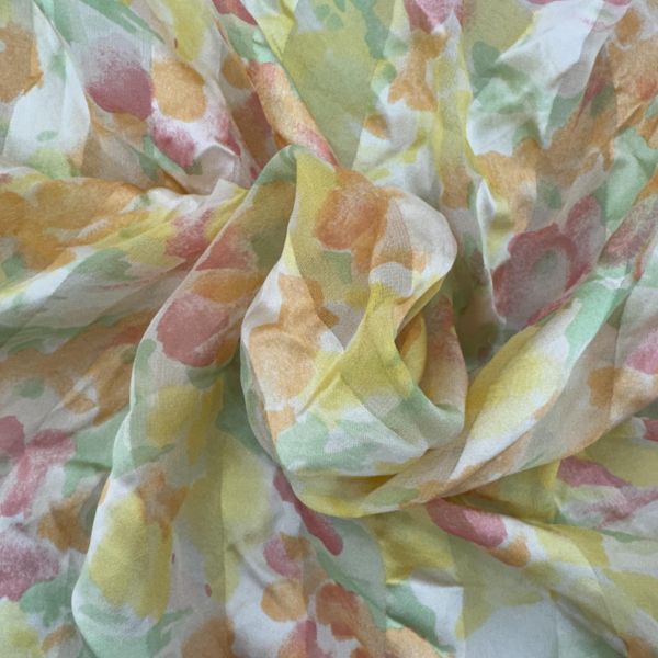 Yves Saint Laurent 聖羅蘭 水彩暈染印花絲巾 