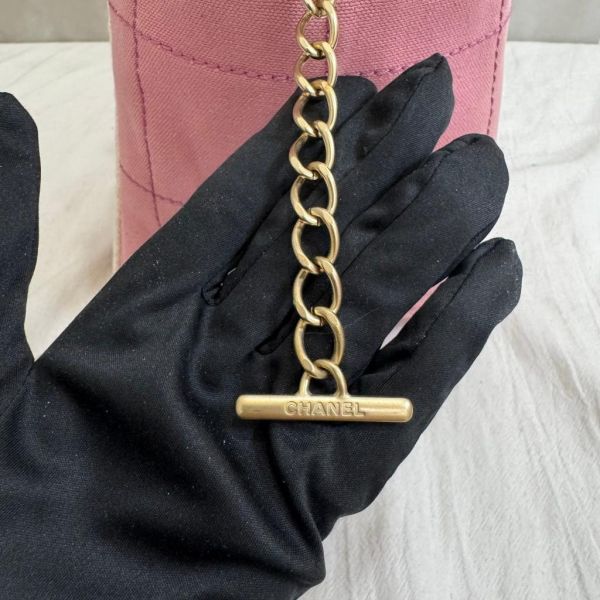 CHANEL 復古粉紫色帆布小托特包 