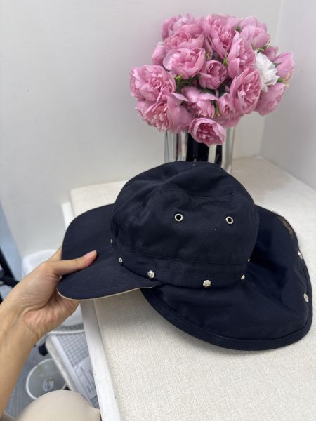 Louis Vuitton 漁夫帽x棒球帽 黑色雙面混搭帽 